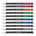 Paper Mate Write Bros Mechanical Pencil, 0.7 mm, HB (#2), Black Lead, Black Barrel with Assorted Clip Colors, 24