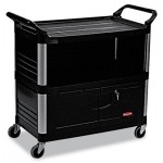 RCP 4095 BLA Xtra Equipment Cart, 300-lb Cap, Three-Shelf, 20-3/4w x 40-5/8d x 37