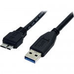 StarTech 0.5m (1.5ft) Black SuperSpeed USB 3.0 Cable A to Micro B - M/M USB3AUB50CMB