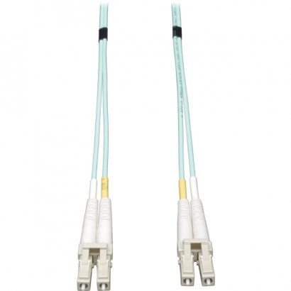 Tripp Lite 0.5M (20-in.) Duplex Multimode 50/125 Aqua OM3 Fiber Patch Cable, LC/LC N820-20N