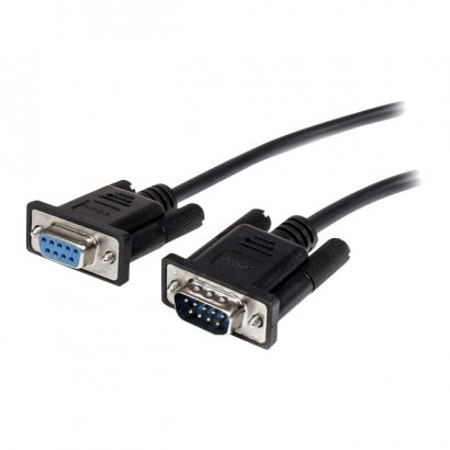 StarTech 0.5m Black Straight Through DB9 RS232 Serial Cable - M/F MXT10050CMBK