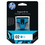 HP 02, Cyan Original Ink Cartridge HEWC8771WN