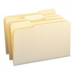 Smead 1/3 Cut Assorted Position File Folders, One-Ply Top Tab, Legal, Manila, 100/Box SMD15330