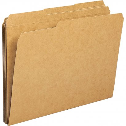 Business Source 1/3-cut Tab Heavy Weight Kraft File Folders 20890