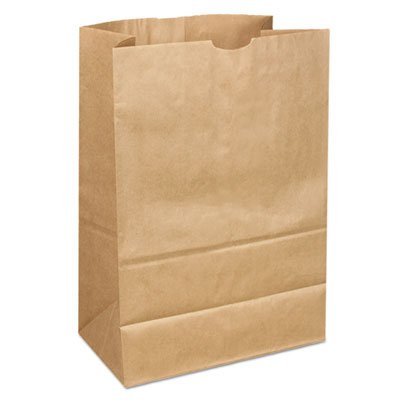 80091 1/6 40/40# Paper Grocery Bag, 40lb Kraft, Standard 12 x 7 x 17, 400 bags BAGSK164040
