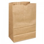 80091 1/6 40/40# Paper Grocery Bag, 40lb Kraft, Standard 12 x 7 x 17, 400 bags BAGSK164040