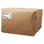 80075 1/6 BBL Paper Grocery Bag, 52lb Kraft, Standard 12 x 7 x 17, 500 bags BAGSK1652
