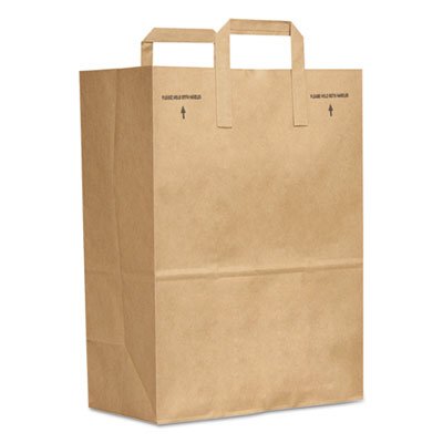 88885 1/6 BBL Paper Grocery Bag, 70lb Kraft, Standard 12 x 7 x 17, 300 bags BAGSK1670EZ300