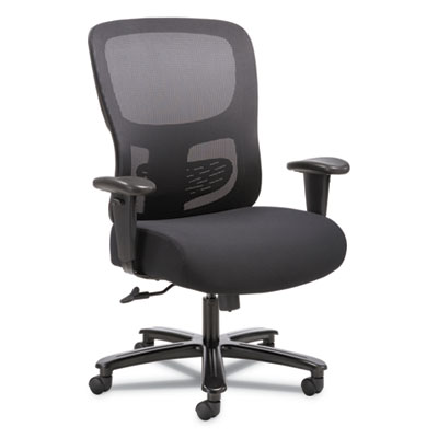 Sadie HVST141 1-Fourty-One Big and Tall Mesh Task Chair, Supports up to 350 lbs., Black Seat/Black Back
