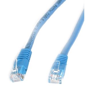 StarTech 1 ft Blue Molded Cat 6 Patch Cable C6PATCH1BL