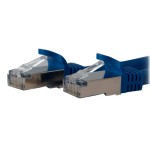 StarTech 1 ft Blue Shielded Snagless 10 Gigabit RJ45 STP Cat6a Patch Cable C6ASPAT1BL