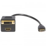 StarTech 1 ft HDMI to HDMI & DVI-D Digital Video Splitter Cable - M/F HDMISPL1DH