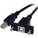 StarTech 1 ft Panel Mount USB Cable B to B - F/M USBPNLBFBM1