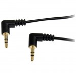 StarTech 1 ft Slim 3.5mm Right Angle Stereo Audio Cable - M/M MU1MMS2RA