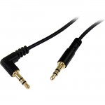 StarTech 1 ft Slim 3.5mm to Right Angle Stereo Audio Cable - M/M MU1MMSRA