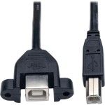 Tripp Lite 1-ft. Panel Mount USB 2.0 Extension Cable (USB B M/F) U025-001-PM