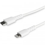 StarTech.com 1 m (3.3 ft.) USB C To Lightning Cable - Apple MFi Certified - White RUSBCLTMM1MW