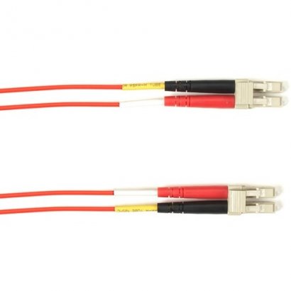 Black Box 1-m, LC-LC, 62.5-Micron, Multimode, PVC, Red Fiber Optic Cable FOCMR62-001M-LCLC-RD