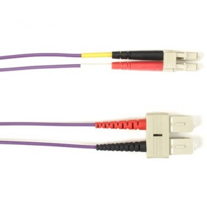 Black Box 1-m, SC-LC, 62.5-Micron, Multimode, PVC, Violet Fiber Optic Cable FOCMR62-001M-SCLC-VT