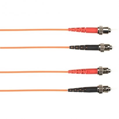 Black Box 1-m, ST-ST, 62.5-Micron, Multimode, PVC, Orange Fiber Optic Cable FOCMR62-001M-STST-OR