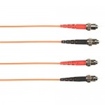 Black Box 1-m, ST-ST, 62.5-Micron, Multimode, PVC, Orange Fiber Optic Cable FOCMR62-001M-STST-OR