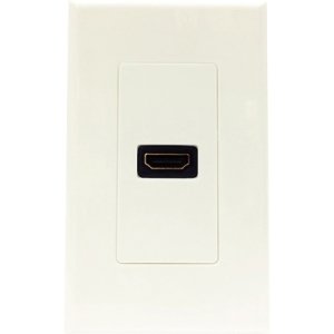 4XEM 1 Port/Outlet Female HDMI Wall Plate (White) 4XWALLHDMI1