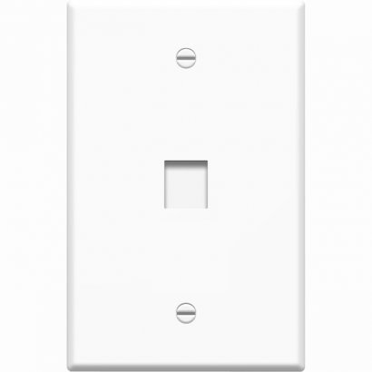 4XEM 1 Port/Outlet RJ45 Cat5/Cat6 Ethernet Wall Plate (White) 4XFP01KYWH