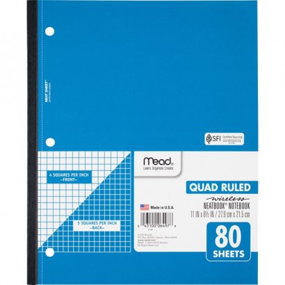 Mead 1-Subject Wireless Neatbook 06497