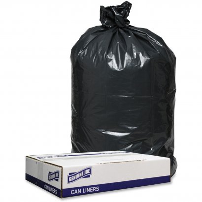 Genuine Joe 1.2mil Black Trash Can Liners 98208