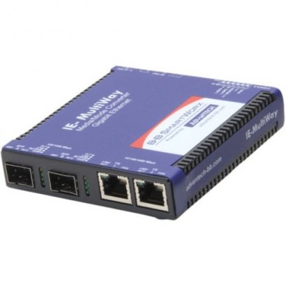 B+B SmartWorx 10/100/1000Mbps 2TX/2SFP Intelligent Media Converter IMC-574I-SFP-PS