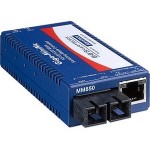 B+B SmartWorx 10/100/1000Mbps Miniature Media Converter with LFPT IMC-370-SM-PS-A