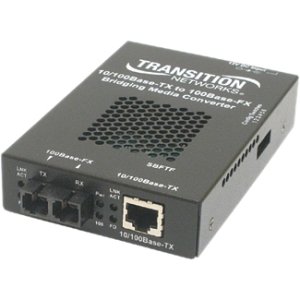 Transition Networks 10/100 Bridging 10/100Base-TX to 100Base-FX Media Converter SBFTF1013-105-NA