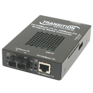 Transition Networks 10/100 Bridging 10/100Base-TX to 100Base-FX Media Converter SBFTF1011-105-NA