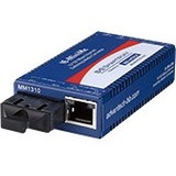 B+B SmartWorx 10/100Mbps Miniature Media Converter with LFPT IMC-350I-SE-PS-A