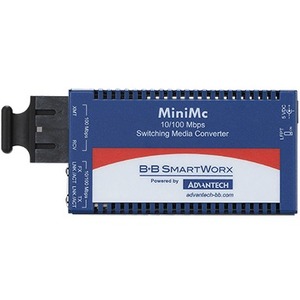 B+B SmartWorx 10/100Mbps Miniature Media Converter with LFPT IMC-350-SST-PS-A