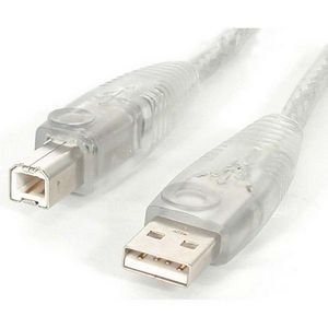 StarTech 10 ft Transparent USB 2.0 Cable - A to B USB2HAB10T
