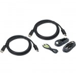 Iogear 10 Ft. Dual View DisplayPort, USB KVM Cable Kit with Audio (TAA) G2L9203UTAA3