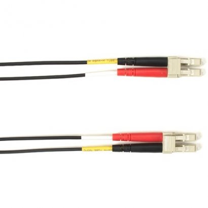 Black Box 10-m, LC-LC, 50-Micron, Multimode, PVC, Black Fiber Optic Cable FOCMR50-010M-LCLC-BK