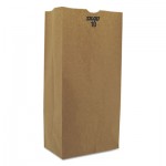 30910 #10 Paper Grocery, 57lb Kraft, Extra-Heavy-Duty 6 5/16x4 3/16 x13 3/8, 500 bags BAGGX10500