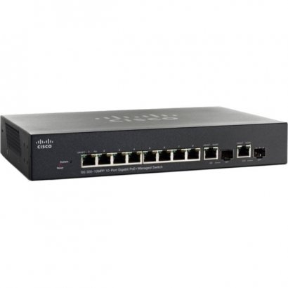 Cisco 10-Port Gigabit Max PoE+ Managed Switch - Refurbished SG300-10MPPK9NA-RF