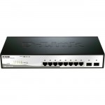 D-Link 10-Port Gigabit Web Smart Switch Including 2 Gigabit SFP Ports DGS-1210-10