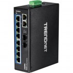 TRENDnet 10-Port Hardened Industrial Gigabit DIN-Rail Switch TI-G102