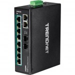 TRENDnet 10-Port Industrial Gigabit PoE+ DIN-Rail Switch TI-PG102