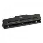 Swingline A7074015K 10-Sheet Desktop Three-Hole Adjustable Punch, 9/32" Holes, Black SWI74015