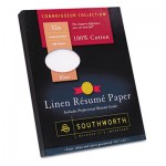 Southworth 100% Cotton Linen Resume Paper, Blue, 32 lbs., 8-1/2 x 11, 100/Box SOURD18BCFLN