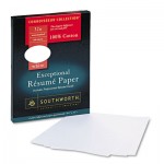 Southworth 100% Cotton Resume Paper, White, 32 lbs., 8-1/2 x 11, Wove, 100/Box SOURD18CF