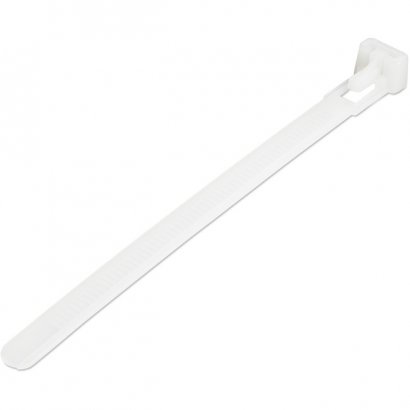 StarTech.com 100 Pack 5" Reusable Cable Ties - White Small Releasable Nylon/Plastic Zip Tie CBMZTRB5