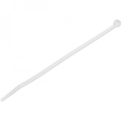 StarTech.com 100 Pack 8" Cable Ties - White Large Nylon/Plastic Zip Tie CBMZT8N