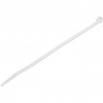 StarTech.com 100 Pack 8" Cable Ties - White Large Nylon/Plastic Zip Tie CBMZT8N