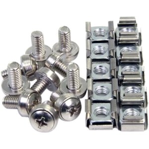 StarTech.com 100 Pkg M6 Mounting Screws and Cage Nuts for Server Rack Cabinet CABSCREWM62